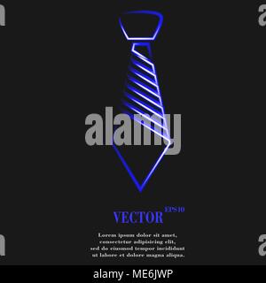 Hipster tie. Flat modern web button and space for your text. Vector. EPS10 Stock Vector