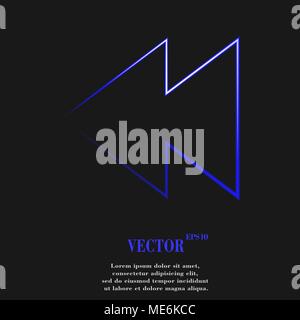 multimedia control. Flat modern web button and space for your text. Vector. EPS10 Stock Vector
