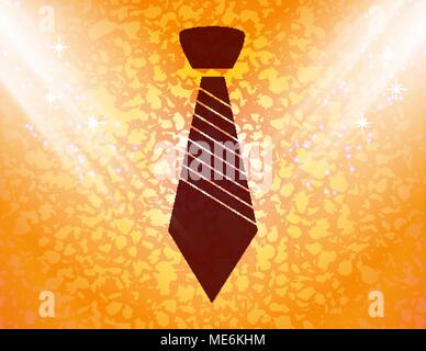 Hipster tie. Flat modern web button and space for your text. Vector. EPS10 Stock Vector