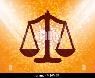 Scales balance. Flat modern web button and space for your text. Vector. EPS10 Stock Vector