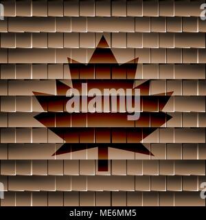 maple Leaf. Flat modern web button and space for your text. Vector. EPS10 Stock Vector