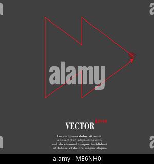 multimedia control. Flat modern web button and space for your text. Vector. EPS10 Stock Vector