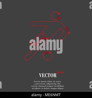football player. Flat modern web button and space for your text. Vector. EPS10 Stock Vector