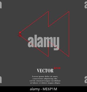 multimedia control. Flat modern web button and space for your text. Vector. EPS10 Stock Vector