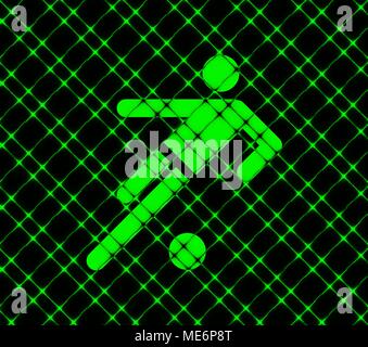 football player. Flat modern web button and space for your text. Vector. EPS10 Stock Vector