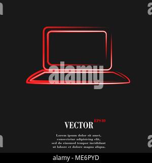 Notebook. Flat modern web button and space for your text. Vector. EPS10 Stock Vector