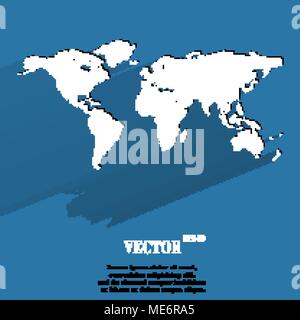 World map web icon, flat design. Vector illustration. EPS10 Stock Vector