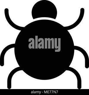 Bug vector icon, vector illustraton, flat icon Stock Vector