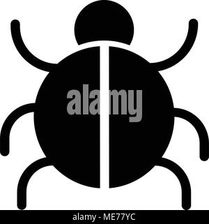 Bug vector icon, vector illustraton, flat icon Stock Vector