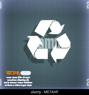 processing icon symbol on the blue-green abstract background with shadow and space for your text. Vector illustration Stock Vector