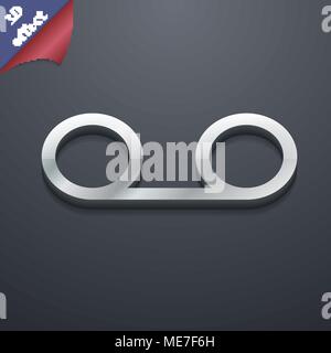 audio cassette icon symbol. 3D style. Trendy, modern design with space ...