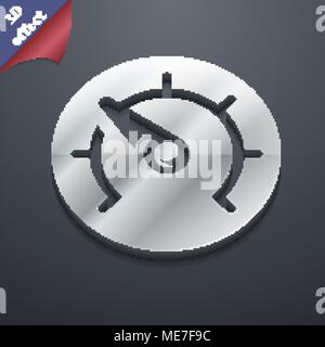 speed, speedometer icon symbol. 3D style. Trendy, modern design with space for your text Vector illustration Stock Vector