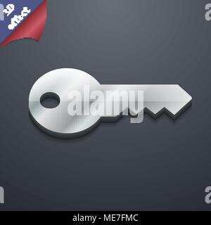 key icon symbol. 3D style. Trendy, modern design with space for your text Vector illustration Stock Vector