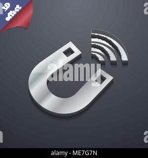 Magnet icon symbol. 3D style. Trendy, modern design with space for your text Vector illustration Stock Vector