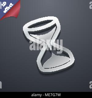 hourglass icon symbol. 3D style. Trendy, modern design with space for your text Vector illustration Stock Vector