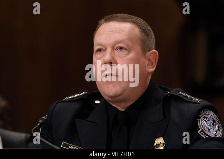 U.S. Customs and Border Protection Field Operations Executive Assistant Commissioner Todd Owen testifies during the Senate Homeland Security and Governmental Affairs Permanent Subcommittee on Investigations hearing on combating the opioid crisis January 25, 2018 in Washington, DC.    (photo by Glenn Fawcett via Planetpix) Stock Photo