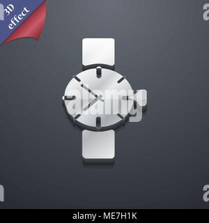 Wrist Watch icon symbol. 3D style. Trendy, modern design with space for your text Vector illustration Stock Vector