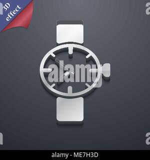 Wrist Watch icon symbol. 3D style. Trendy, modern design with space for your text Vector illustration Stock Vector