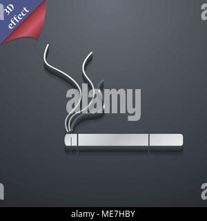 Smoking icon symbol. 3D style. Trendy, modern design with space for your text Vector illustration Stock Vector