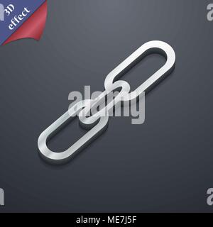 Link  icon symbol. 3D style. Trendy, modern design with space for your text Vector illustration Stock Vector