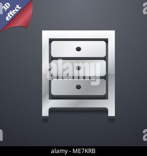 Nightstand  icon symbol. 3D style. Trendy, modern design with space for your text Vector illustration Stock Vector