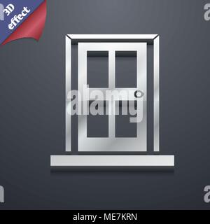 Door  icon symbol. 3D style. Trendy, modern design with space for your text Vector illustration Stock Vector