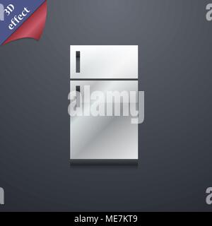 Refrigerator  icon symbol. 3D style. Trendy, modern design with space for your text Vector illustration Stock Vector