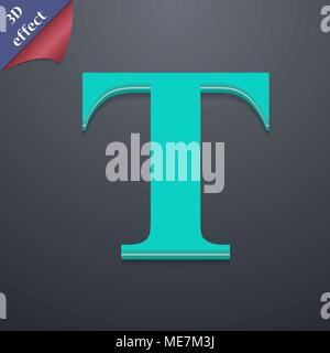 Text edit  icon symbol. 3D style. Trendy, modern design with space for your text Vector illustration Stock Vector