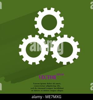 Settings Sign icon, flat design. Vector illustration. EPS10 Stock Vector