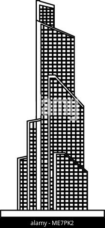 Skyscraper building company on black and white Stock Vector Image & Art ...