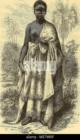 . Die Loango-Expedition ausgesandt von der Deutschen Gesellschaft zur  Erforschung Aequatorial-Africas, 1873-1876 : ein Reisewerk in drei  Abtheilungen . Alte Frstentracht. whrend der Regenzeit, vielfach oder  sogar vorwiegend gewhnliche Bast ...