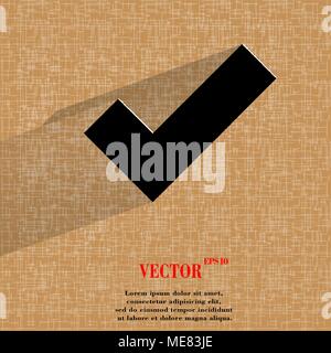 tick .Flat modern web design on a flat geometric abstract background Vector. EPS10 Stock Vector