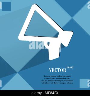 Mouthpiece. Flat modern web design on a flat geometric abstract background Vector. EPS10 Stock Vector