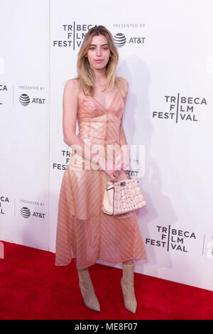 NEW YORK, NY - APRIL 21: Clara Mathilde McGregor attends the world premiere of 'Zoe' at the 2018 Tribeca Film Festival at BMCC on April 21, 2018 in New York City. Stock Photo