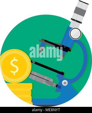 Scientific funding icon. Vector investment business, funding for study illustration Stock Vector