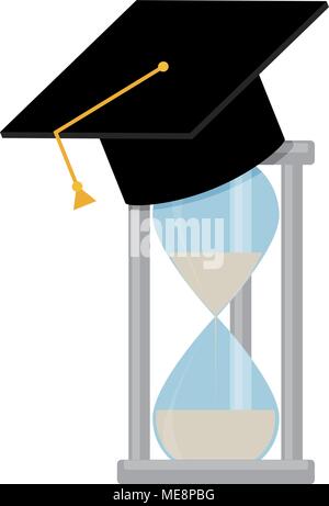 Time training knowledge. Education study in university, college, development and learning, teaching lesson. Vector illustration Stock Vector