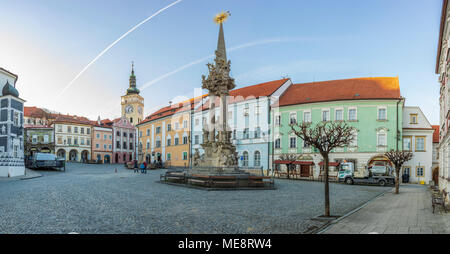 Main Square In Mikulov, Czech Republic Stock Photo