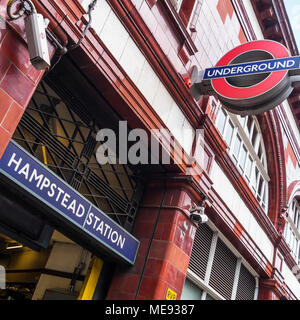 London Underground Hampstead Tube Station London Stock Photo