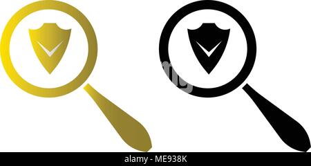 Antivirus program search icon, vector illustraton, flat icon Stock Vector