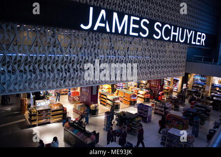 Doha Qatar Hamad International Airport. terminal interior Stock Photo