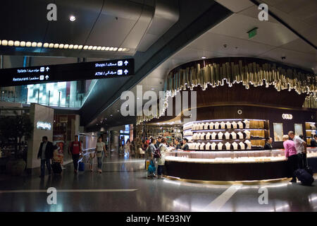 Doha Qatar Hamad International Airport. terminal interior Stock Photo