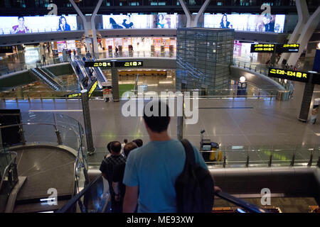 Doha Qatar Hamad International Airport. terminal interior Stock Photo