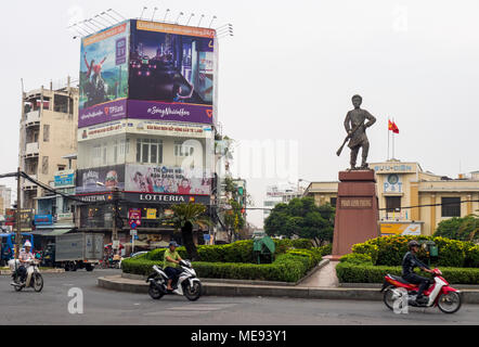 A statue of the revolutionary hero Phan Dinh Phung in Ho Chi Minh City, Vietnam Stock Photo