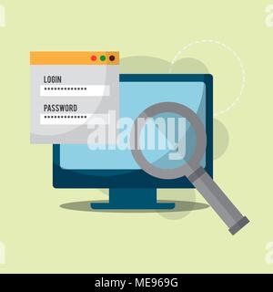 cyber security concept Stock Vector