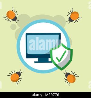 cyber security concept Stock Vector