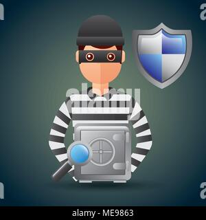cyber security concept Stock Vector