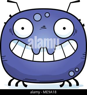 A cartoon illustration of a tick looking happy. Stock Vector