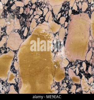 Cracked beige and black marble stone texture background Stock Photo