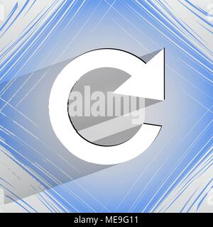 arrow Update. Flat modern web design on a flat geometric abstract background Vector. EPS10 Stock Vector