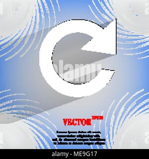 arrow Update. Flat modern web design on a flat geometric abstract background Vector. EPS10 Stock Vector